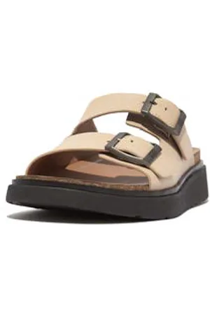 FitFlop Gen-FF Buckle Two-Bar Leather Slides