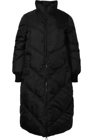Zizzi CAPAM, L/S, COAT Dames Jas - Black