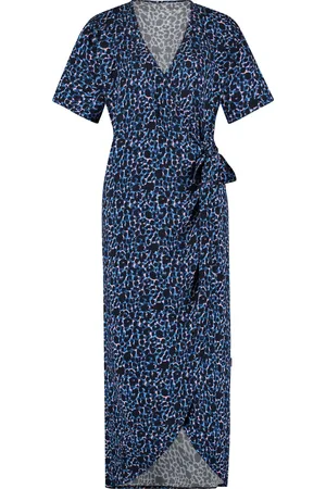 Ten Cate Beach wrap dress navy leopard voor Dames |
