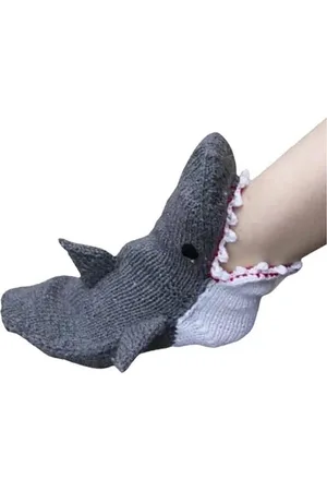 Merkloos Grappige set sokken - Haai - Dieren - Bijten - Goede kwaliteit - One size - Warm - Kousen