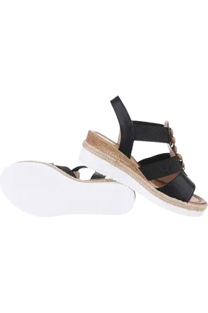 Merkloos Dilena fashion Sandalen sleehak houten kralen dames