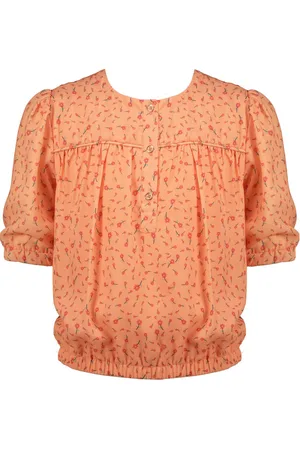 NoNo Meisjes - blouse Tiggy - Papaya Punch