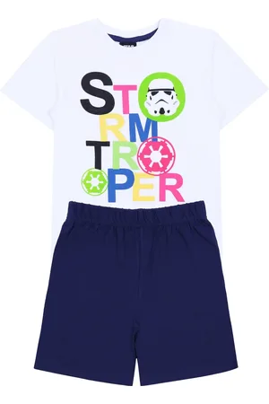 STAR WARS Witte en marineblauwe tweedelige jongenspyjama