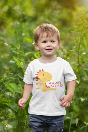 B and C Kinder T-shirt Rawrsome, maat 1-2 jaar