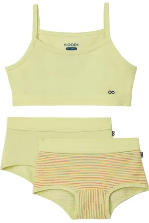 Woody Ondergoed set meisjes - streep - - 1 topje en 2 boxers - maat 164