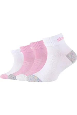 Skechers 4PPK Girls Mesh Ventilation Quarter Socks SK42042-1001, voor meisje, , Sokken, maat: 31-34