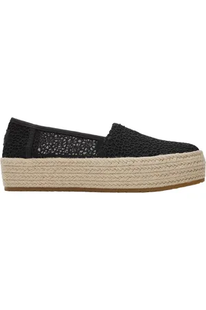 TOMS Valencia Platform Espadrille Black Kant
