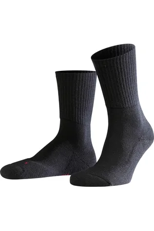 Falke Walkie Light anatomische pluche zool merinowol sokken unisex zwart