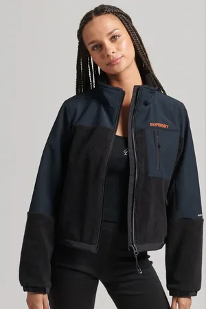 Superdry Code Hybrid Trekker Jas Zwart XL Vrouw