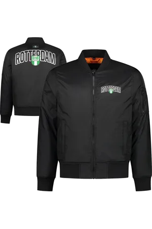 Merkloos 010 CASUALS ROTTERDAM BOMBERJACK ARCH & SHIELD BLACK