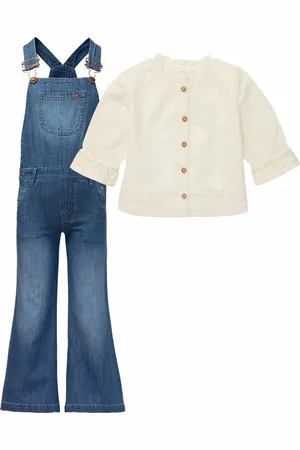 Noppies Kledingset - 2delig - Meisjes - Tuinbroek Gothenburg flair - Blouse broderie Saline
