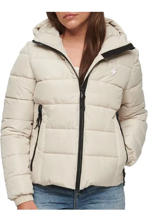Superdry Hooded Spirit Sports Puffer Dames Jas - Pelican