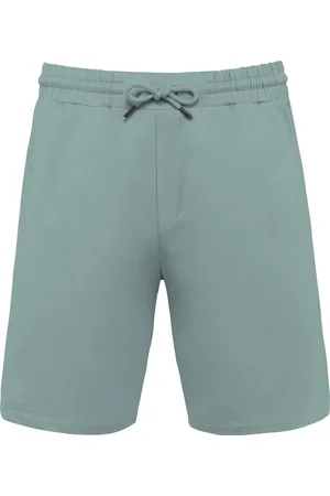 Merkloos Biologische herenbermuda korte broek van sweatstof - S