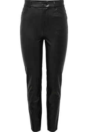 ONLY ONLEMILY HW ST ANK FAUX LEATHER PNT NOOS Dames Broeken