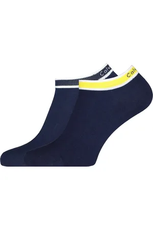 Calvin Klein 2P Logo Cuff Stripe Spencer Dames Sneakersokken