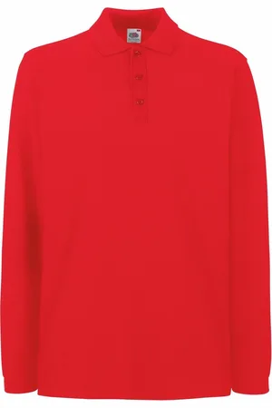 Fruit Of The Loom Heren Premium Poloshirt Met Lange Mouwen