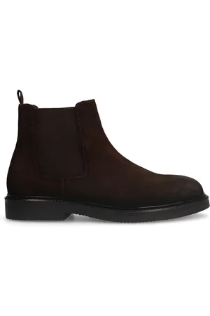Manfield Heren - Bruine suède chelsea boots