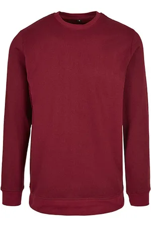 Build Your Brand Basic Crewneck Sweater met ronde hals Burgundy - XL