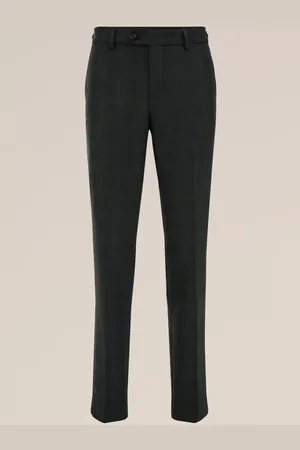 WE Fashion Heren slim fit pantalon met dessin