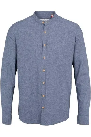 Kronstadt Shirts L/S Johan Crepe henley shirt