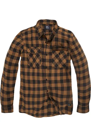 Vintage industries Karohemd Sem Flannel Shirt Yellow Check -Sem-M