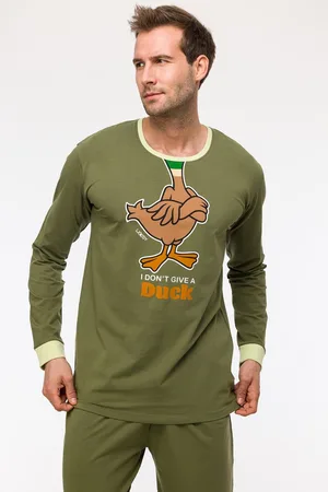 Woody Jongens-Heren Pyjama kakigroen - maat 092/2J