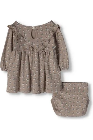 Quincy Mae Long Sleeve Ruffle V Dress Jurken Unisex - Kleedje - Rok - Jurk -
