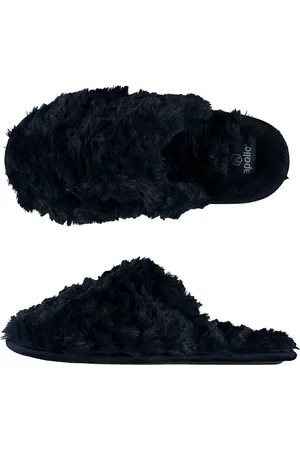 Apollo Dames instap slippers/pantoffels dark blue maat 37-38