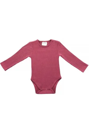 Jollein Romper lange mouw 50/56 Rib maroon red