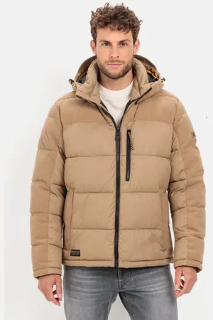 Camel Active Gewatteerd jack met curdoroy boorden