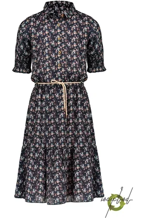 NoNo Meisjes jurk lang - Miron - Marine blauw