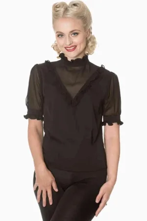 Banned Retro Breaking rules Blouse - Kant - XS