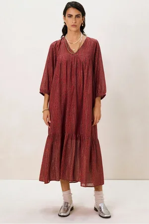 Sissy-Boy Rode maxi jurk met V-hals