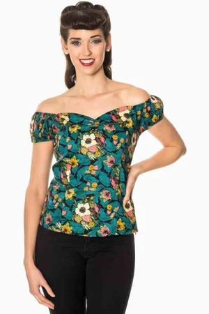 Dancing Days TROPICAL HOLIDAY Off shoulder top - M