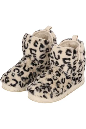 Apollo Hoge sloffen dames - Fake Fur - Dierenprint -