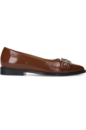 Manfield Dames - Bruine lakleren ballerina