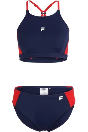 Fila Damen Bikini Sidon Bikini Medieval Blue-True Red-M
