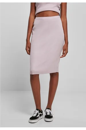 Urban classics Rib Knit Midi Rok - M