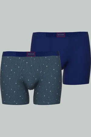 TOM TAILOR Stretch Cotton - 2-pack heren Long Boxer - Groen