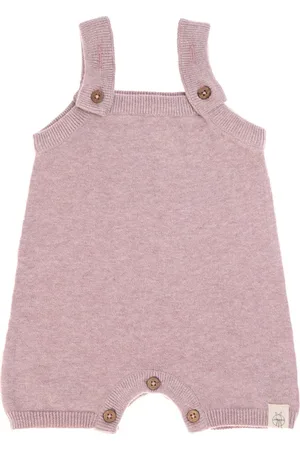 LÄSSIG Baby gebreide Jumpsuit GOTS Garden Explorer light pink 62-68 2-6 mnd