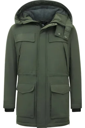 Enos Parka Heren Winterjas - Gewatteerde Jassen - Heren Jas Winter - 891 - Groene Jas