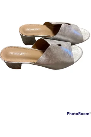 Merkloos Schoenen, muiltjes, zilverkleurig, maat 39