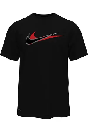 Nike Swim Stacked Swoosh - Short sleeve hydroguard Heren Zwemshirt - Black