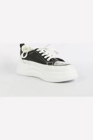 Merkloos Sneaker met verhoogde zool - - maat 36