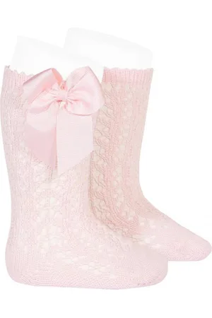 CONDOR C??ndor Kniekousen met strik Opengewerkt roze |pale pink