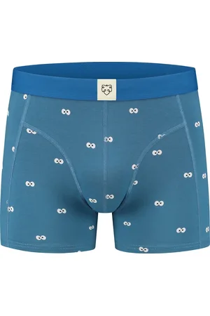 A-dam Googly Cookie Monster - Boxershort - Katoen - Onderbroek - Ondergoed - Heren - Blauw - S