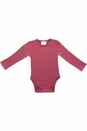 Jollein Romper lange mouw Rib maroon red