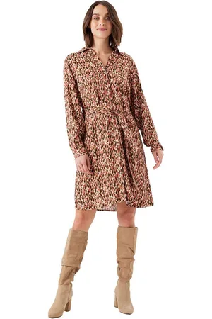 Garcia Dames Jurk Bruin