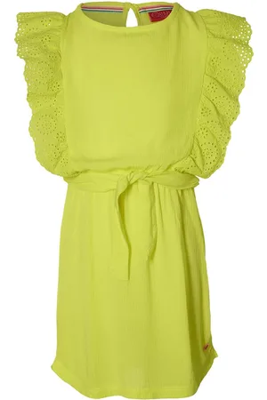 Quapi Meisjes mouwloze jurk Fancy Lemon Yellow - maat 134/140