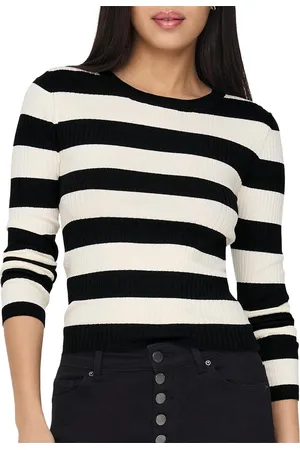 JDY Plum Stripe Knit Sweater Dames